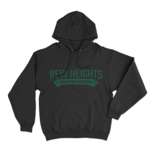 Classic Green Logo Hoodie Black