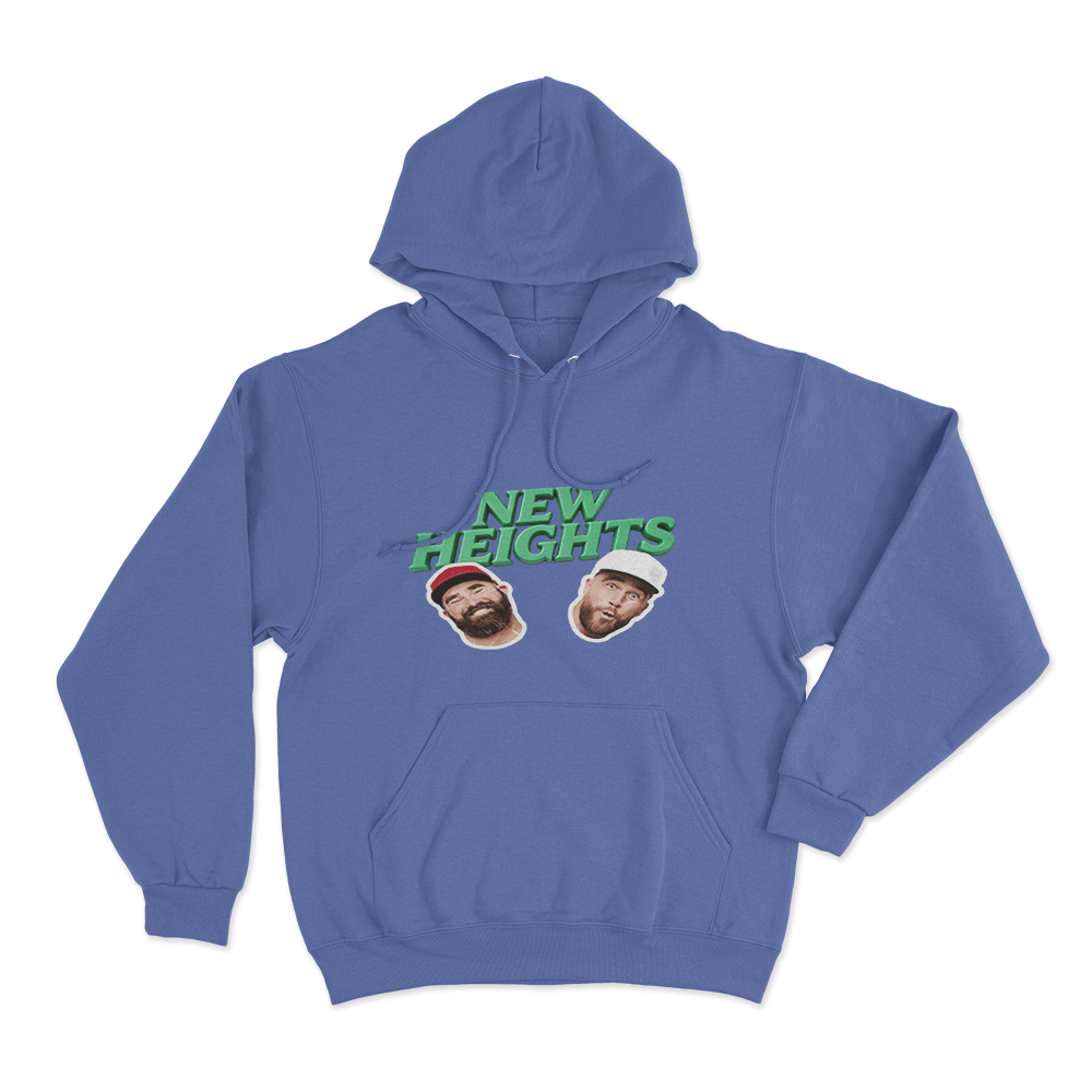 Grunge Kelce Collage Hoodie Blue Grunge Kelce Collage Hoodie Blue