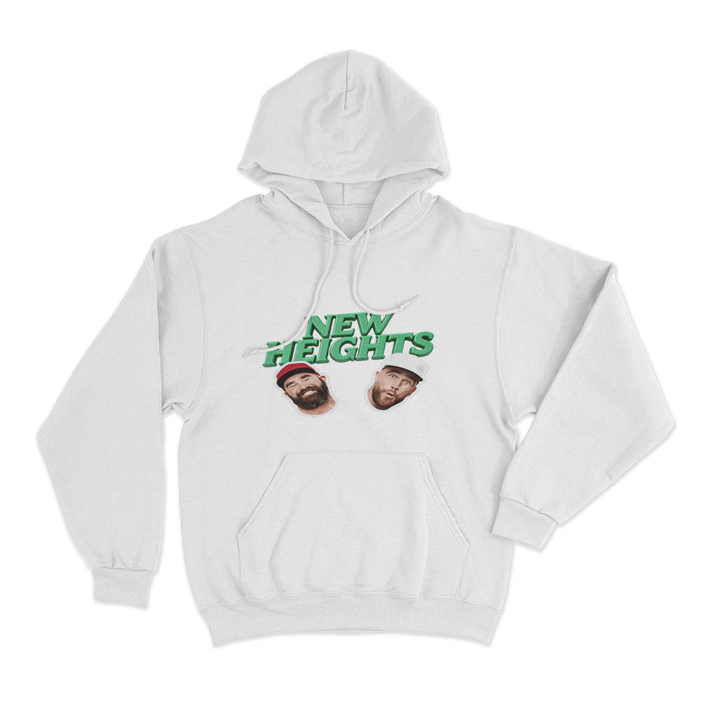Grunge Kelce Collage Hoodie White Grunge Kelce Collage Hoodie White