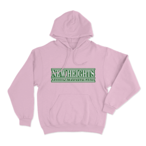 Minimal Line Art Logo Hoodie Pink