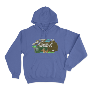 Playful Kelce Heads Hoodie Blue