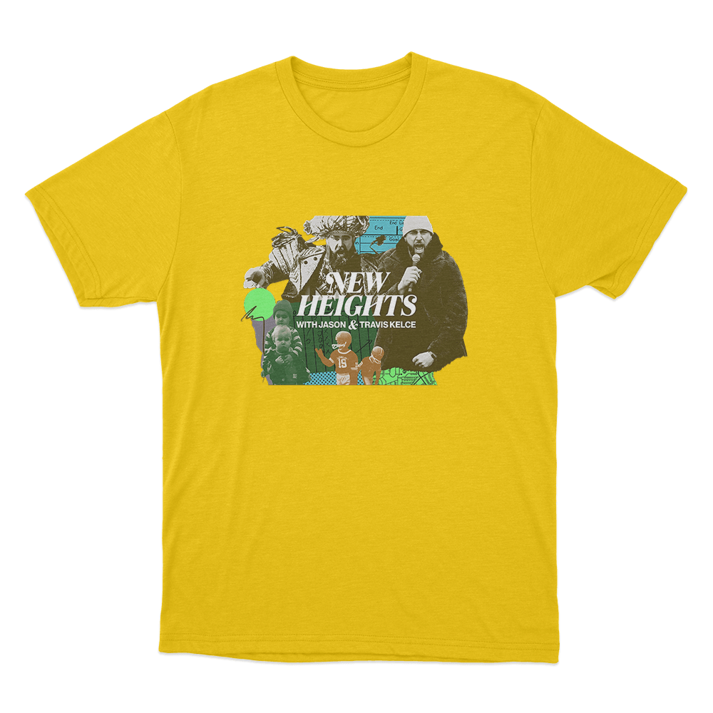 Playful Kelce Heads T Shirt Yellow Playful Kelce Heads T Shirt Yellow